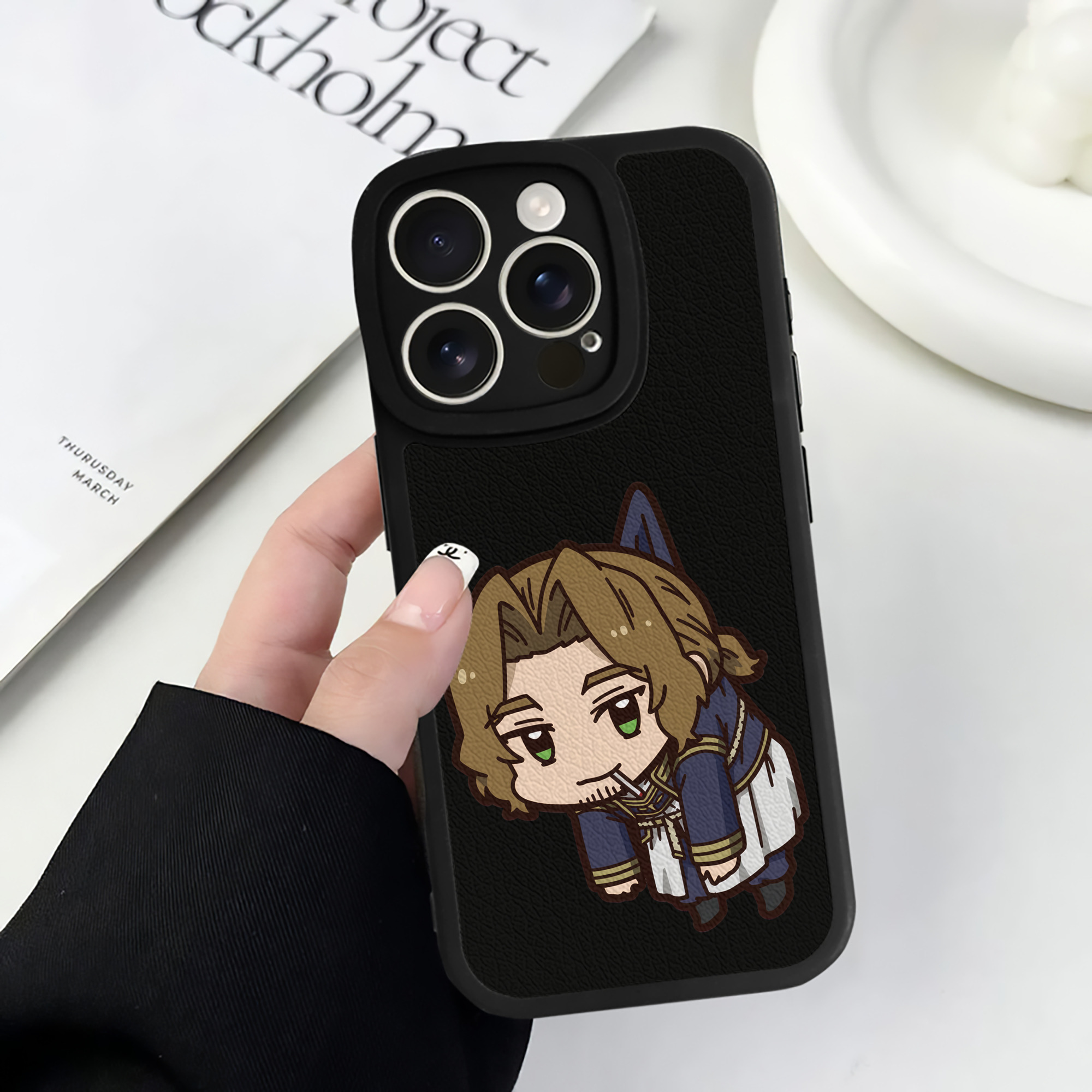 （画像用） 葬送のフリーレン Frieren 【iPhone 16シリーズ対応】シリコンスマホケース（レザー調） 材質：シリコン